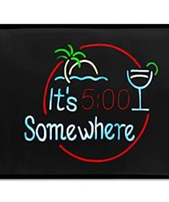 It's 5 o'clock Somewhere Black NAUTICAL Flag 18'' x 12'' - It's five flags 30 x 45 cm - Banner 12x18 in for boat - AZ FLAG