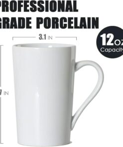 Alternative view of Smilatte 12 oz Coffee Mugs for Office Home, M099 Novelty Marble Ceramic Cup for Men Women, Set of 4, White