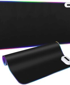 Heated Desk Pad Mouse Pad - Warm Desk Pad - 6-Level Temperature Adjustment, Smart Temperature Control & 8-Hour Timer Auto Shut-Off, LED Gaming Mouse P