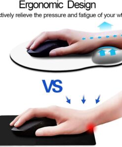 Alternative view of DOOKE ErgoComfort Wrist Rest Mouse Pad-Ergonomic Office Mousepad with Wrist Support-Non-Slip,Pink Desk Accessories Mat for Home&Game Decor White