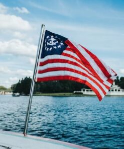Alternative view of TOPFLAGS American Yacht Ensign Boat Flag 12x18 Inch Small USA Embroidered US Boat Ensign Flags for Outside with 2 Brass Grommets,Nautical Boat Small American Flags Outdoor