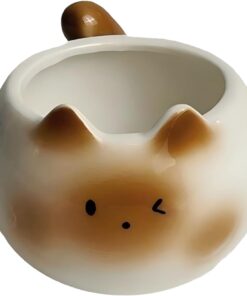 Cat Mom Gifts For Women，Funny Coffee Mug，Cute Siamese & Black Cat Design, Holiday Gift Idea| Nocturlyn（Wink）