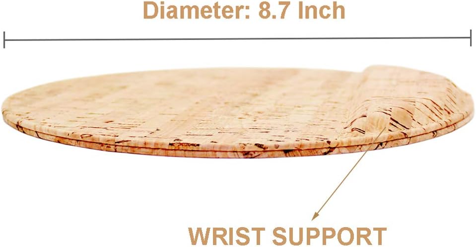 boshiho Mouse Pad, Eco-Friendly Natural Cork Small Mouse Pad with Wrist Support (Cork) - Image 6