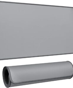 JIALONG Desk Mat - Large Desk Pad, Gaming Mouse Pad, Office Desk Protector with Anti-slip Base, Anti-wear Personalized Design, Mousepad in Mid-Grey