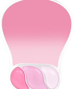 Ergonomic Gel Mouse Pad with Wrist Support – Non-Slip Desk Mousepad for Laptop & Computer, Rose Pink Gradient