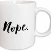 3dRose "Humorous Phrase - Nope" Mug, 15 oz