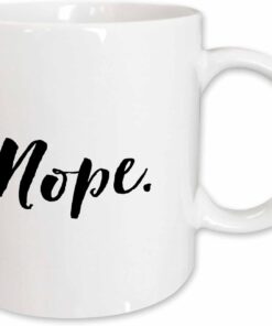 3dRose "Humorous Phrase - Nope" Mug, 15 oz