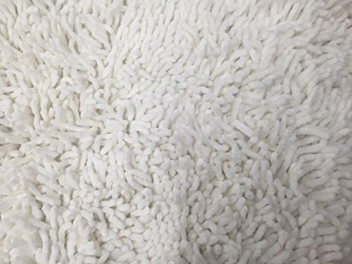 Tache Cotton Chenille High Pile Luxury Bathroom Rug Mat 16 x 24 - Soft Absorbent Shaggy All Area Carpet Rug for Bath Room tub Shower Bathmat Kitchen Doormat, Ivory White - Image 3