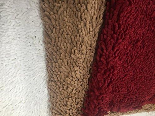 Tache Cotton Chenille High Pile Luxury Bathroom Rug Mat 16 x 24 - Soft Absorbent Shaggy All Area Carpet Rug for Bath Room tub Shower Bathmat Kitchen Doormat, Ivory White - Image 5
