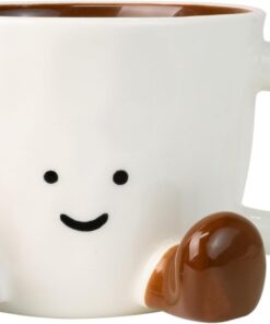 Cute Coffee Mug for Women, Ceramic Funny Coffee Cup - 12 oz Novelty Unique Teacup with Handle - Artistic Coffee Mug for Family, Friends, Coworkers