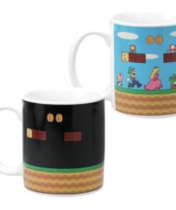 Paladone Super Mario Level Heat Changing Coffee Mug - Licensed Nintendo Merchandise - Gift for Gamers, Nerds, Nintendo Mario Fans, Men, and Retro Game Enthusiasts - 10 Ounces