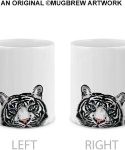 Alternative view of MUGBREW Cute Animal White Tiger Ceramic Coffee Mug Tea Cup, 11 OZ