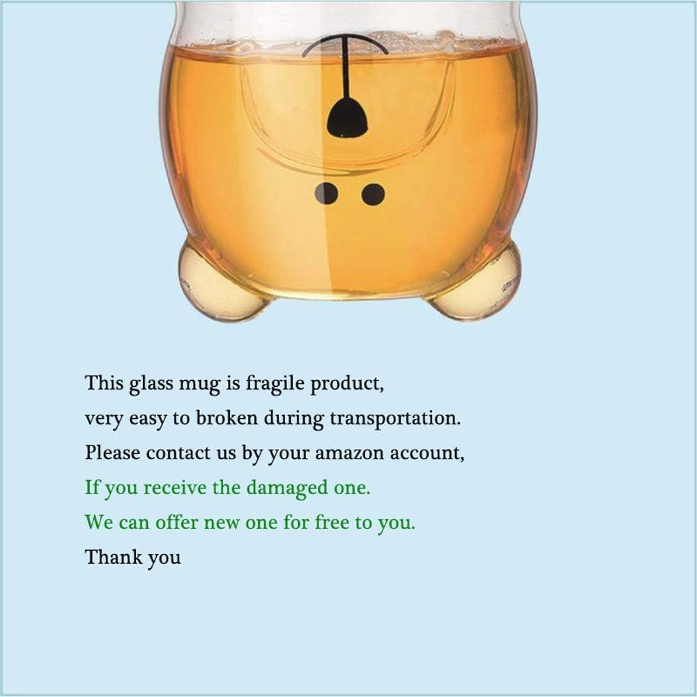 Panda Mug Cute Mugs Glass Double Wall Insulated Glass Espresso Cup, Kawaii Mug, Coffee Cup, Tea Cup, Milk Cup, Birthday Christmas Gifts(Panda) - Image 7