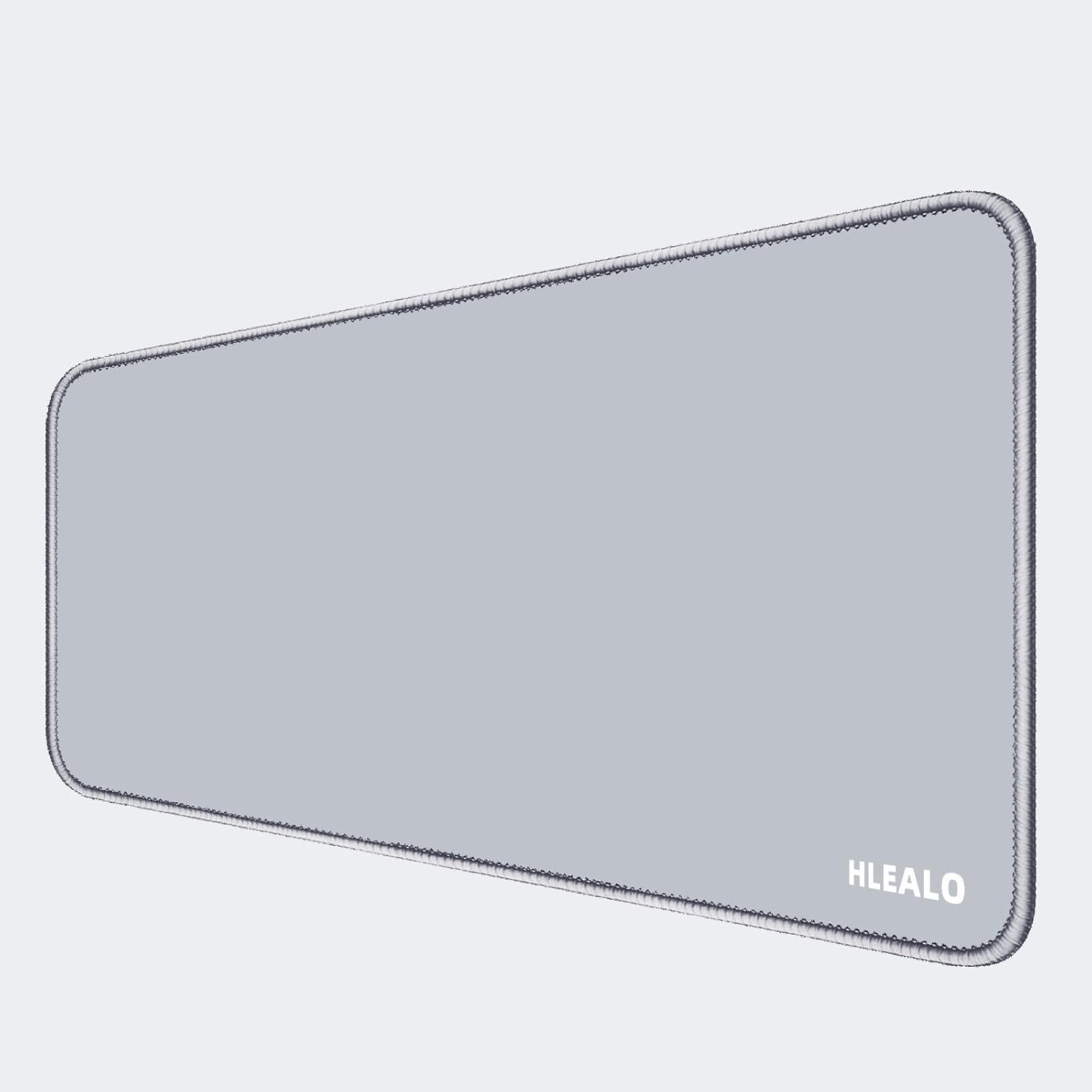 Large Gaming Mouse Pad 31.5 x 11.8 in, Extended Desk Mat for Keyboard and Mouse, Non-Slip Rubber Base, Smooth Waterproof Surface, Stitched Edges, Black Mousepad for Office & Home,Gray