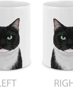 Alternative view of MUGBREW Cute Tuxedo Cat White Chin Ceramic Coffee Mug Tea Cup, 11 OZ