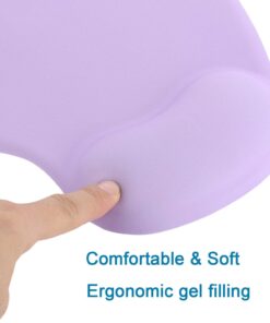 Alternative view of Ergonomic Computer Mouse Pad with Wrist Rest Support, Pain Relief Mouse Pad with Non-Slip PU Base for Home Office Working Studying (Purple)