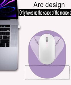 Alternative view of Small Mouse pad, Portable, Waterproof Non-Slip Rubber Bottom, Suitable for Wireless Mouse, Laptop Keyboard Tray for Both Men and Women, Office Travel Purple 5.5x7.5in