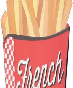 Alternative view of French Fries Embossed Metal Sign - Vintage Diner French Fries Sign for Kitchen or Man Cave