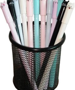 sencoo Girl Cute Pens Kawaii Pen Cute Cat Pen 0.5 mm Gel Pens Black Ball Point Pens for School Office Supplies (12 cat)