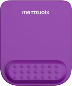 memzuoix Purple Ergonomic Mouse Pad with Wrist Rest Support,Premium Memory Foam Cushioning for Pain Relief, Non-Slip PU Base - Perfect for Laptop, Computer, and Home Office