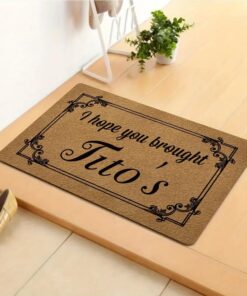 Alternative view of FunXiLin Funny Welcome Door Mats for Home Decor（29.5x17.7 inch） Front Porch Mats with Anti-Slip Rubber Back Personalized Doormat for Entrance Way (I Hope You Brought Tito's)