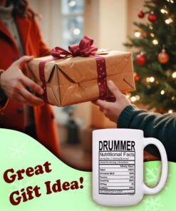Alternative view of ThisWear Drummer Gifts Drummer Nutritional Facts Fun Drummer Gifts for Kids 15-oz Coffee Mug Tea Cup