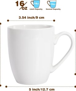 Alternative view of Urbanstrive 16 oz Large Coffee Mug with Handle Tea Cup Novelty Coffee Cup Idea Gift for Men Women Office Work, White (White)