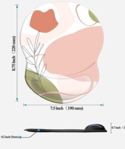 Alternative view of Mouse Pad with Wrist Support, Non Slip Mousepad Wrist Rest for Office, Computer, Laptop & Mac-Comfortable & Lightweight Ergonomic Support Mouse Mat(DL-Pink Art)