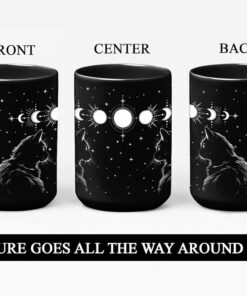 Alternative view of Black Cat Mug 15oz Cat Lover Gifts for Women Funny Goth Coffee Mug - Witch, Goth Decor Christmas Cup With Cats Goth Gift Witchy Gifts for Women, Men - Xmas Decorations Cats Christmas Gothic Home Decor