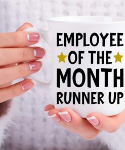 Alternative view of CBTwear Employee of The Month Runner Up 11oz Coffee Tea Mug Funny Novelty Cup Great for Boss, Coworker Inspirational Sarcasm Desk Office Decor Christmas