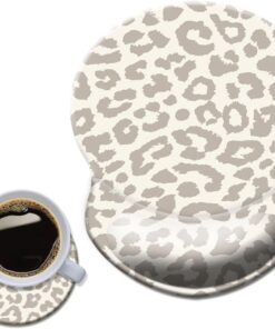 Mouse Pad with Wrist Support, Non Slip Mousepad Wrist Rest for Office, Computer, Laptop & Mac- Durable & Comfortable & Lightweight Ergonomic Support Mouse Mat Leopard Print