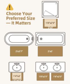 Alternative view of Color&Geometry White Bathroom Rugs, Absorbent, Non Slip, Soft, Washable, Quick Dry, 16"x24" Small White Bath Mats for Bathroom, Microfiber Shower Mat Bath Rug