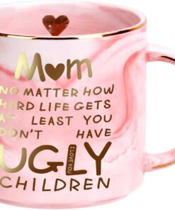 Valentines Day Gifts for Mom: 12oz Coffee Mug for Mother from Daughter Son Unique Birthday Presents for Mama Wife from Husband Funny Retirement Anniversary Mothers Day Gifts for Mom Stepmother Women