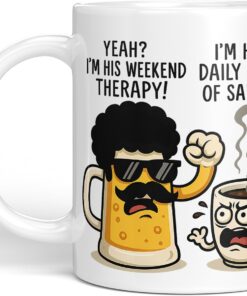 Beer Gifts for Men, 12oz Funny Coffee Mug for Beer Lovers Tea Cup for Men and Women Novelty Gifts for Birthday Father's Day Christmas