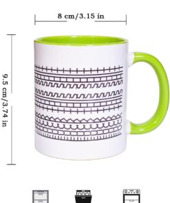 Alternative view of Funny Mugs A Novelty Ceramic Coffee Mug with a Hidden Message,Gift for Work Bestie,Friends, Family, Ceramic Cup,A Humorous and Unique Gift for Coffee Lovers(11 OZ Green)