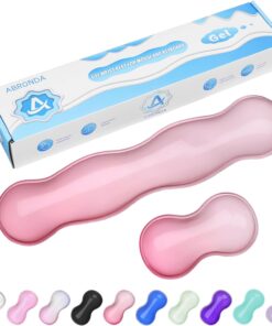 Gel Wrist Rest for Keyboard and Mouse, Wrist Rest for Keyboard, Mouse Wrist Support, Pain Relief, Cool Touch, Non-Skid, Keyboard and Mouse Wrist pad Set