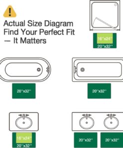 Alternative view of LUMI Beach Bathroom Rugs, Non Slip Bath Mat Ultra Soft Washable Absorbent Quick Dry, Ocean Sea Theme Bath Rug with Starfish Shell for Shower Floor, Kitchen Decor, Kids Room, 16"x24"