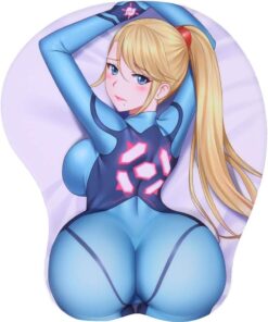 Aran Metroid Samus3D Mousepads Anime Mouse Pads with Wrist Rest 2Way Skin (Aran 1)