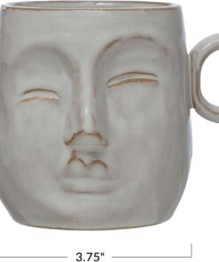 Alternative view of Bloomingville Stoneware Face Mug, Reactive Glaze, Cream Color