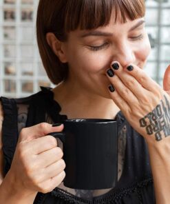 Alternative view of Have a Nice Day Coffee Mug with 3D Finger on the bottom Funny Coffee Mug for Men and Women Novelty Coffee Mug White Elephant Gift Gag Gift for Valentine Day Birthday Christmas New Year (Black)