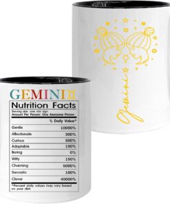 Gemini Gifts For Women, Zodiac Gifts For Women, Gemini Cup, Gemini Mug, 11 Oz Coffee Mug with Gemini Signs, Astrology Gifts For Women Friend Bestie, Birthday Zodiac Gifts, Horoscope Spiritual Gifts