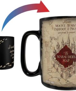 Morphing Mugs Harry Potter - Marauder's Map - I Solemnly Swear – 16 oz Large Ceramic Heat Sensitive Clue Mug – Full image revealed when HOT liquid is added