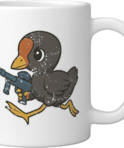 Alternative view of Paintball Moorhen Player Ceramic Mug, White