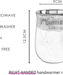 Alternative view of Selamica Porcelain 18oz Novelty Right-handed Handwarmer Mug, Coffee Mug, Tea Mug for family friends and couple - Mint