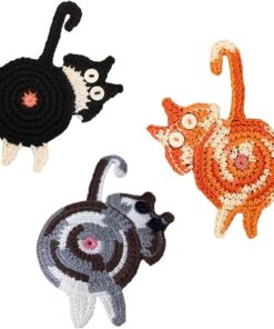 Drink Coaster | Cat Gifts for Cat Lovers,Fun Woven Creative Coasters,Cute Coffee Coaster for Home Decor Tabletop Protection Suitable for Kinds Cups (3PC)