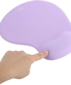 Ergonomic Computer Mouse Pad with Wrist Rest Support, Pain Relief Mouse Pad with Non-Slip PU Base for Home Office Working Studying (Purple)