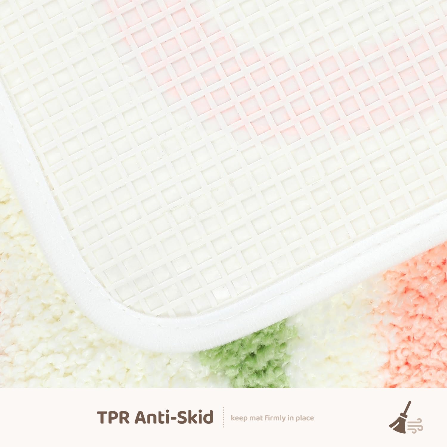 Molesun Floral Bath Mat, Bathroom Rug Non-Slip Soft Shower Rug Microfiber Cute Bath Rug for Kids, Water Absorbent Thick Shaggy Floor Mats for Bedroom, Kitchen, Home Decor, 16x24 - Image 6