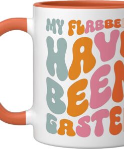 My Flabbers Have Been Gasted Ceramic Mug, Orange/White
