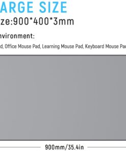 Alternative view of JIALONG Desk Mat - Large Desk Pad, Gaming Mouse Pad, Office Desk Protector with Anti-slip Base, Anti-wear Personalized Design, Mousepad in Mid-Grey