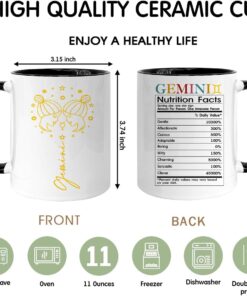 Alternative view of Gemini Gifts For Women, Zodiac Gifts For Women, Gemini Cup, Gemini Mug, 11 Oz Coffee Mug with Gemini Signs, Astrology Gifts For Women Friend Bestie, Birthday Zodiac Gifts, Horoscope Spiritual Gifts